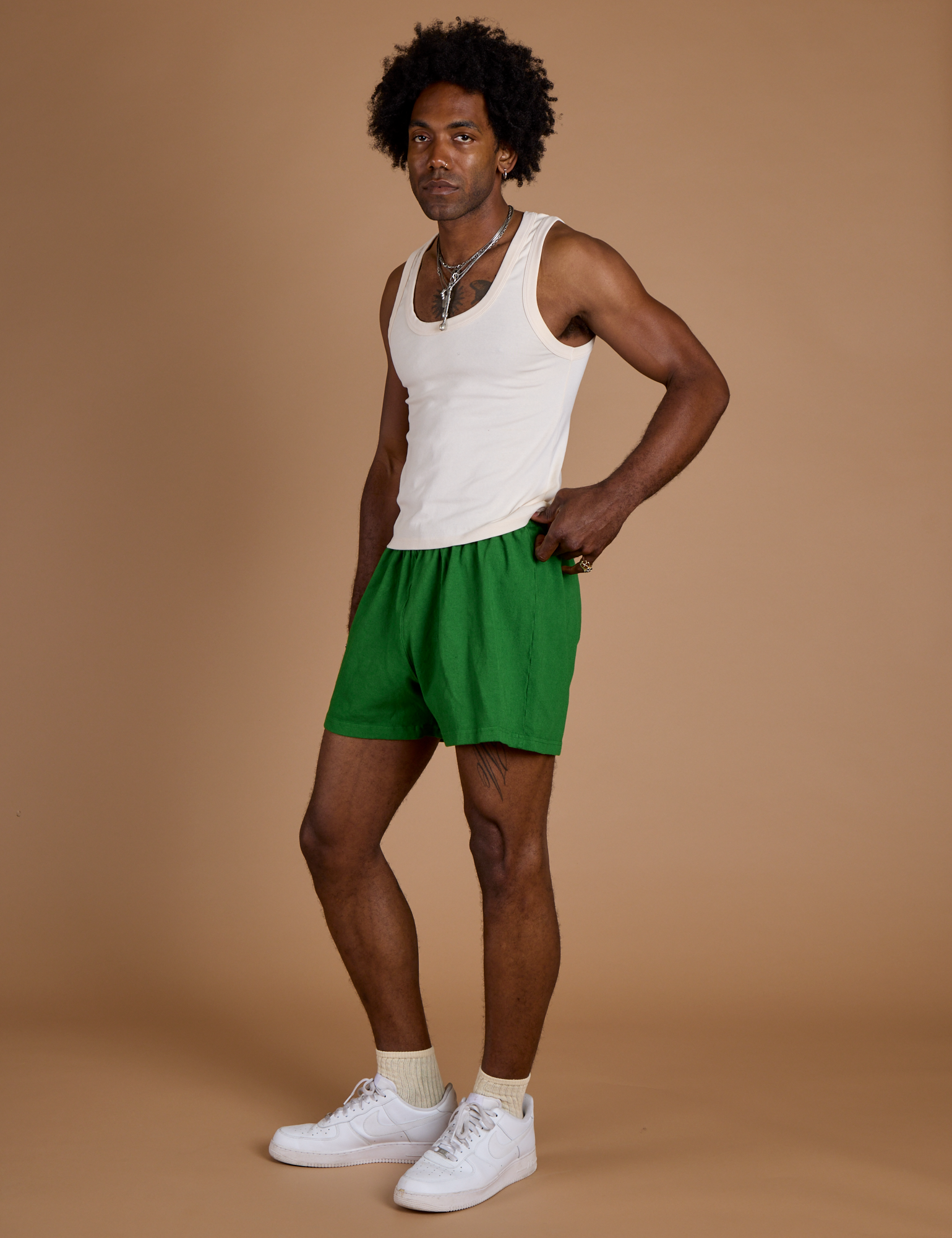 TRY-A-STYLE - Athletic Shorts - Forest Green *FINAL SALE*