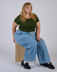 Cropped Baby Tee - Evergreen
