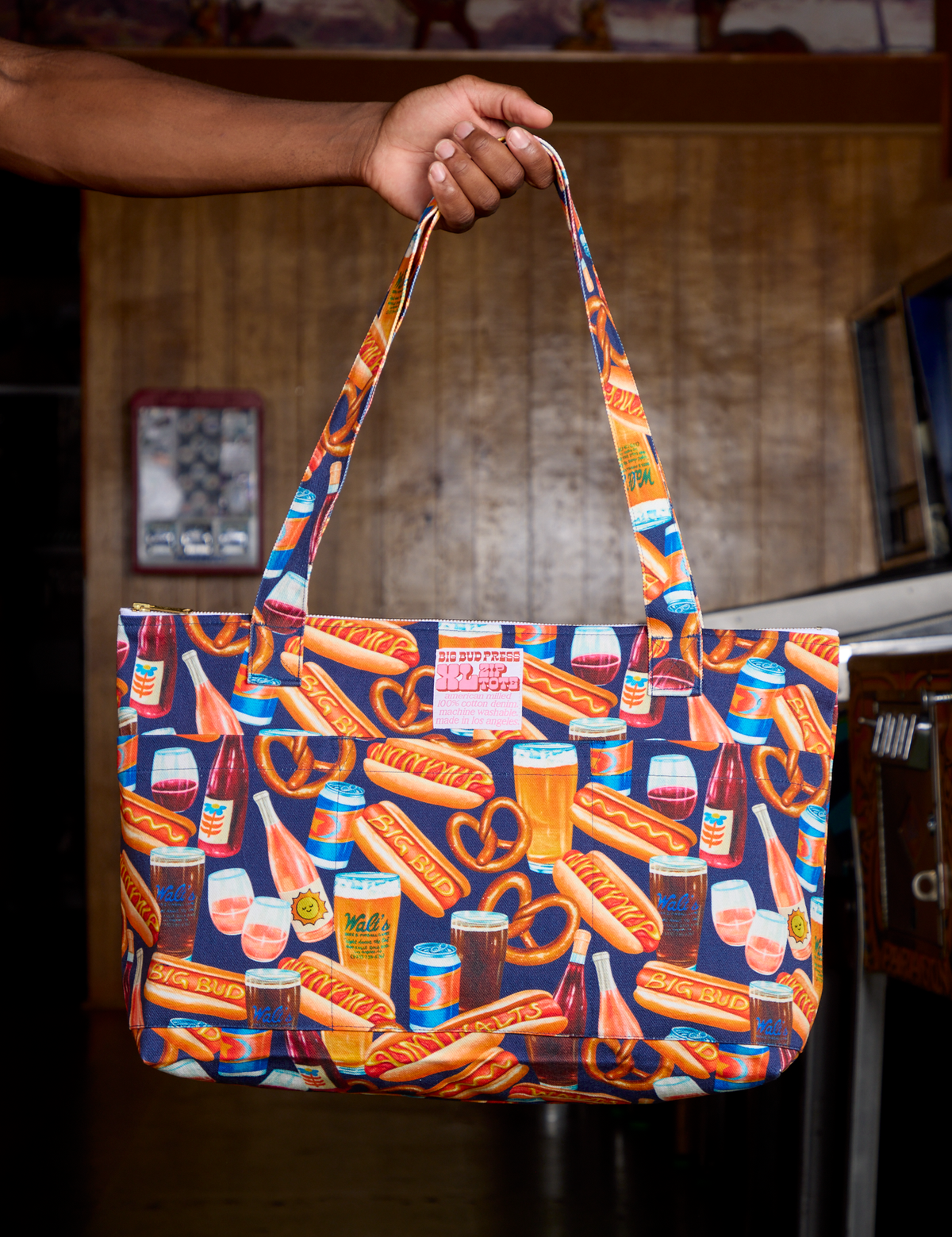 Hot Dogs &amp; Beer &amp; Wine &amp; Pretzels Printed Bags