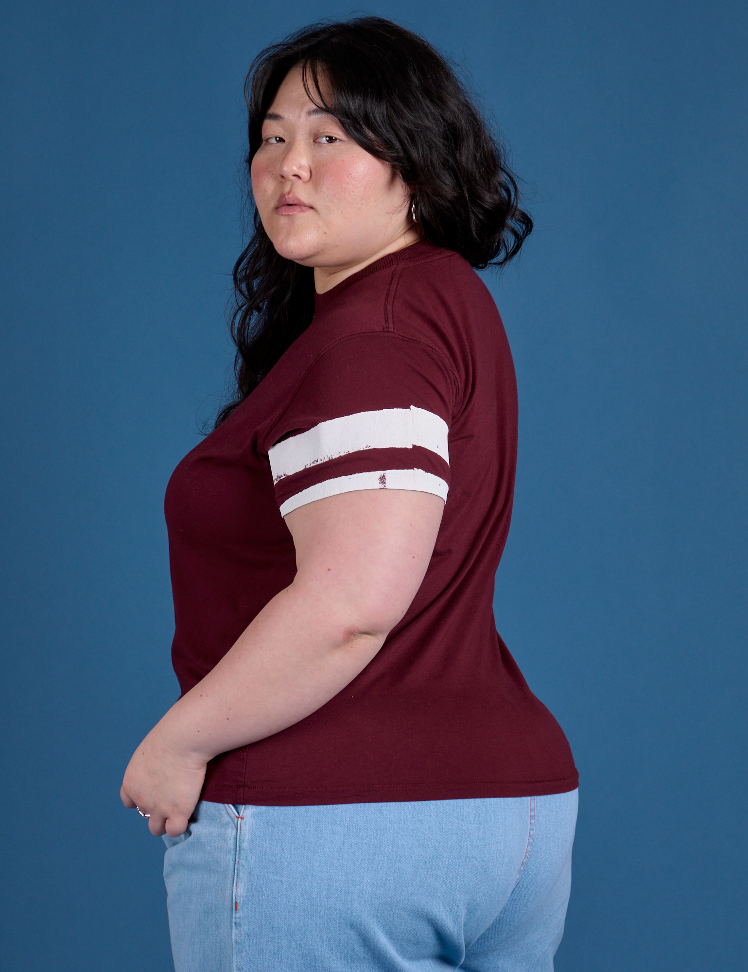 Painted Vintage Tee - Red Wine