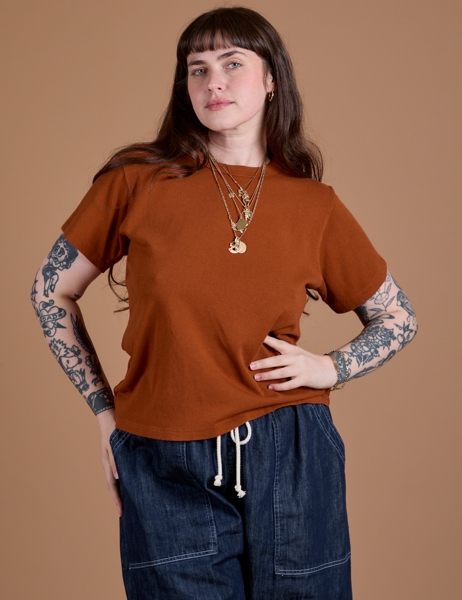 Burly Tee - Burnt Terracotta
