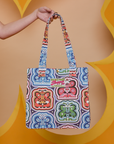 Butterfly Kaleidoscope Shopper Tote held by model