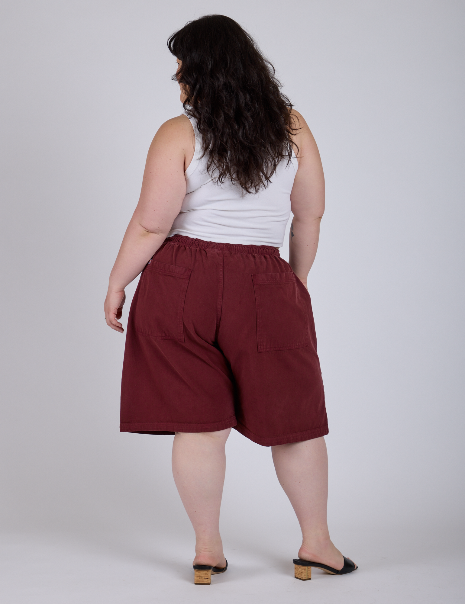 Drawstring Shorts - Red Wine
