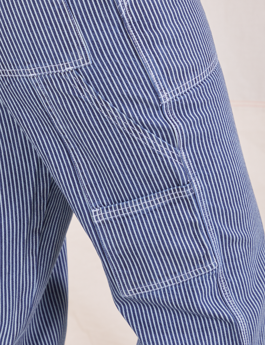 Carpenter Jeans in Railroad Stripes pockets close up