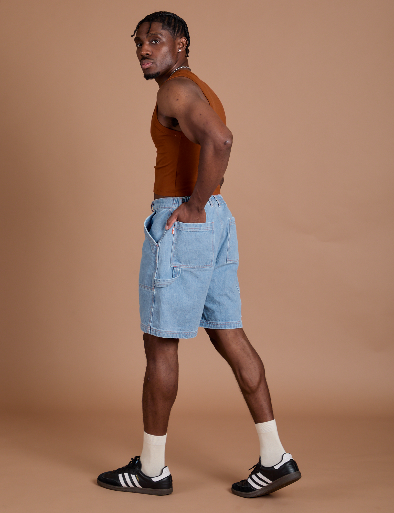 Carpenter Shorts - Light Wash