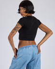 Cropped Baby Tee - Basic Black