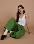 TRY-A-STYLE - Denim Drop Pocket Pants -Green Overdye *FINAL SALE*