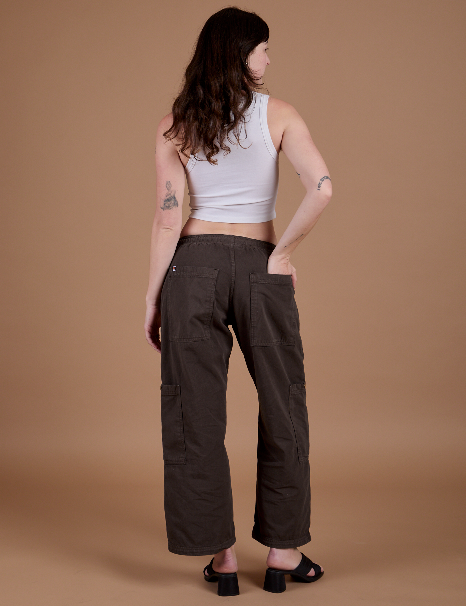Drop Pocket Cargo Pants - Espresso Brown