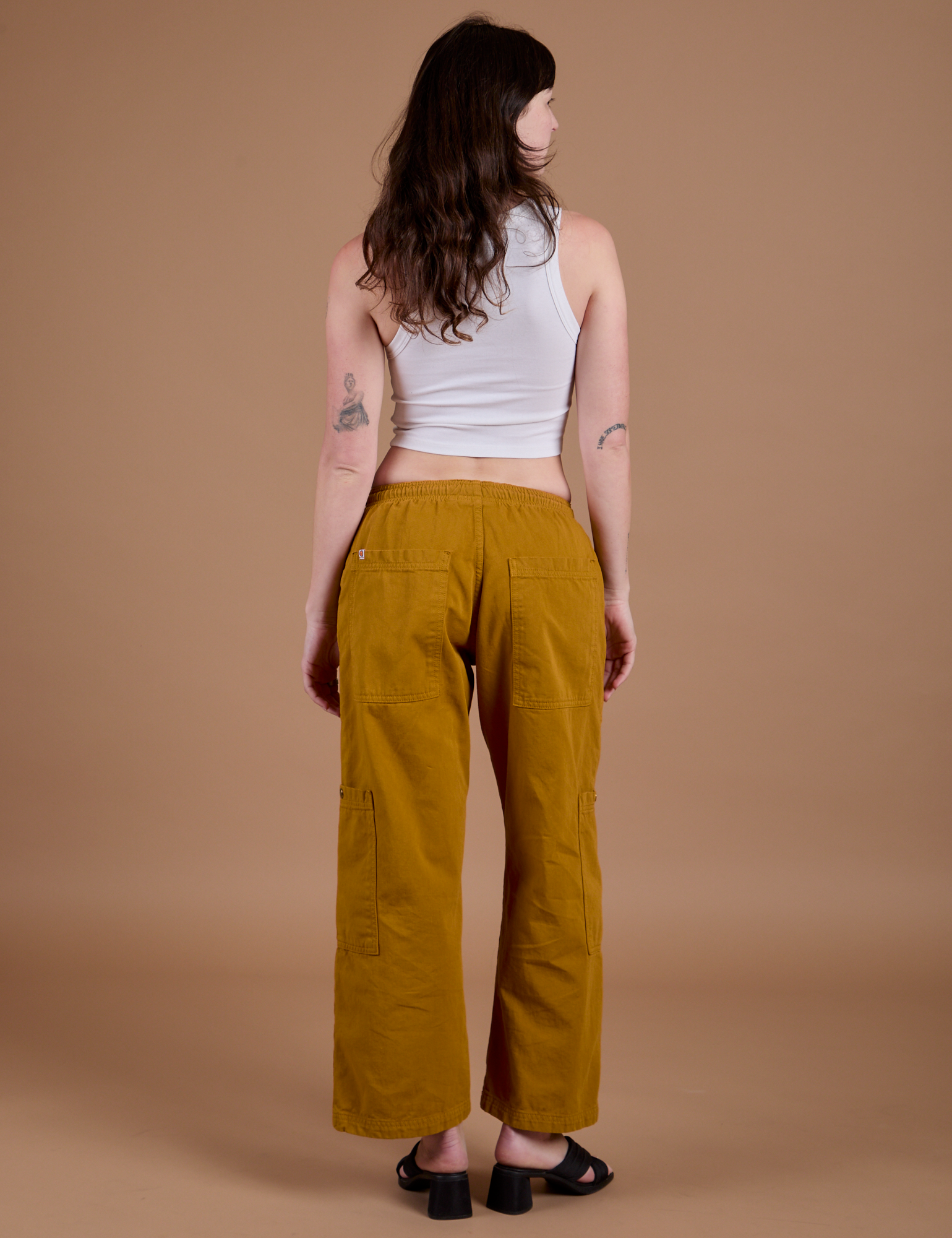 Drop Pocket Cargo Pants - Spicy Mustard