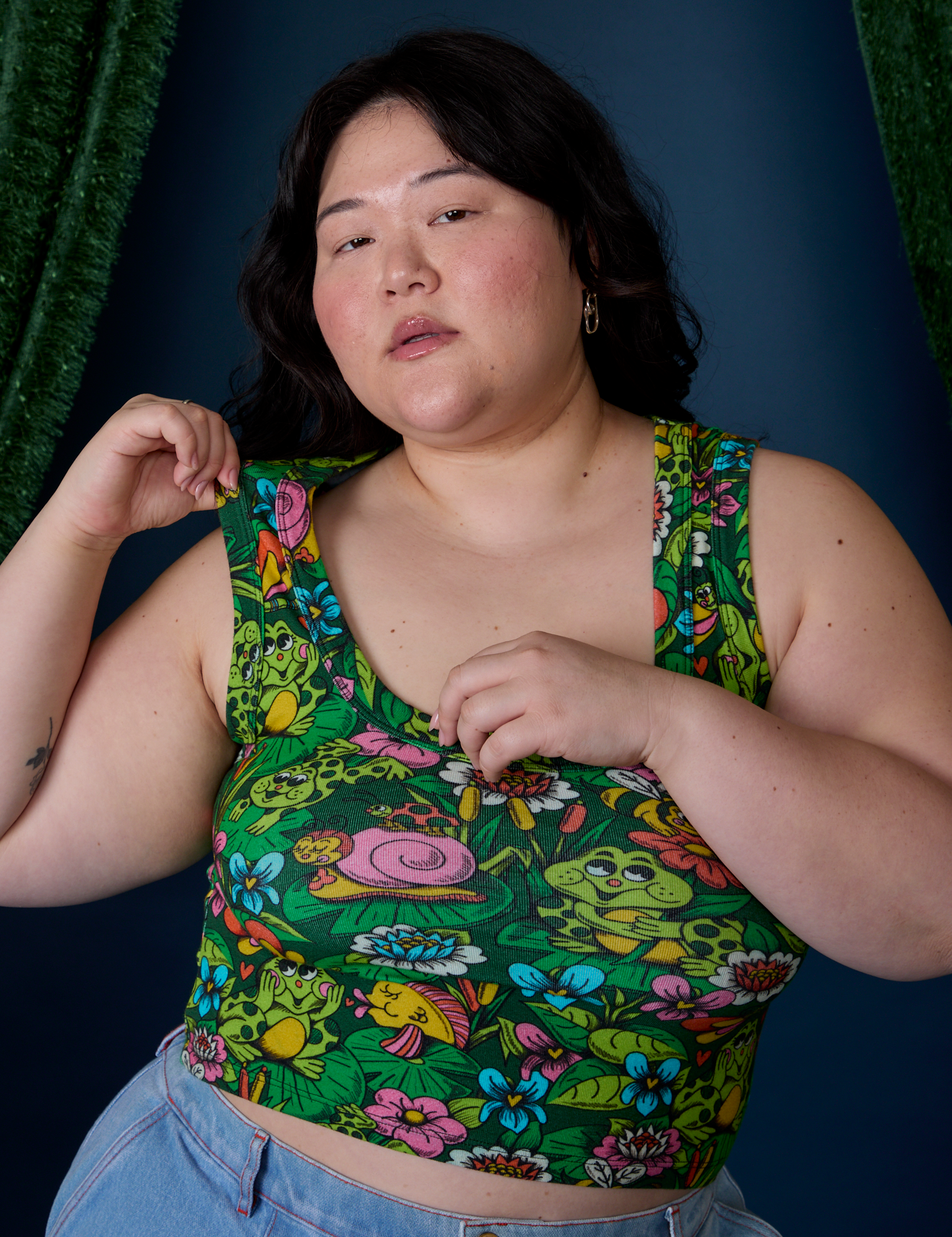 Cropped Tank Top - Pond Party