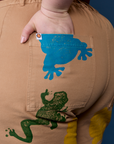 Paintstamped Work Pants - Froggy