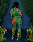 Pond Party Print Jumpsuit back view on Kandia
