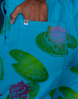 Paintstamped Work Pants - Lilypad