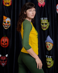 Raglan Tee in Creature side view on Alex