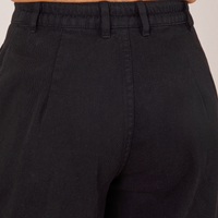 Back close up of Heavyweight Trousers in Basic Black on Jesse