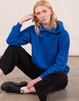 Margaret is wearing Oversized Hoodie in Royal Blue