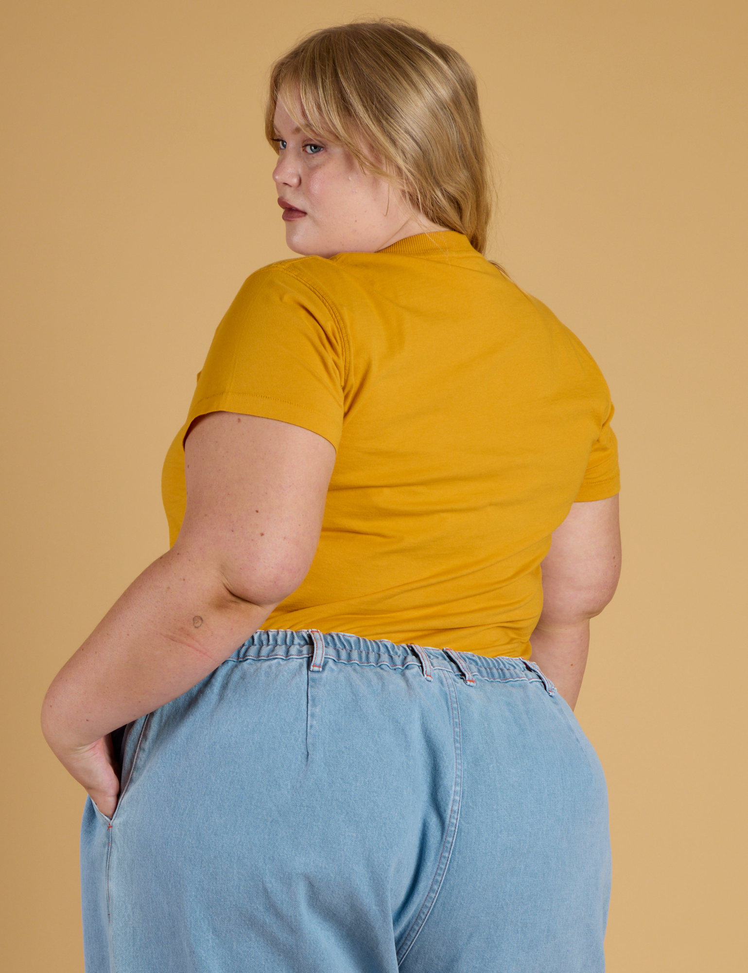 The Organic Vintage Tee - Mustard Yellow