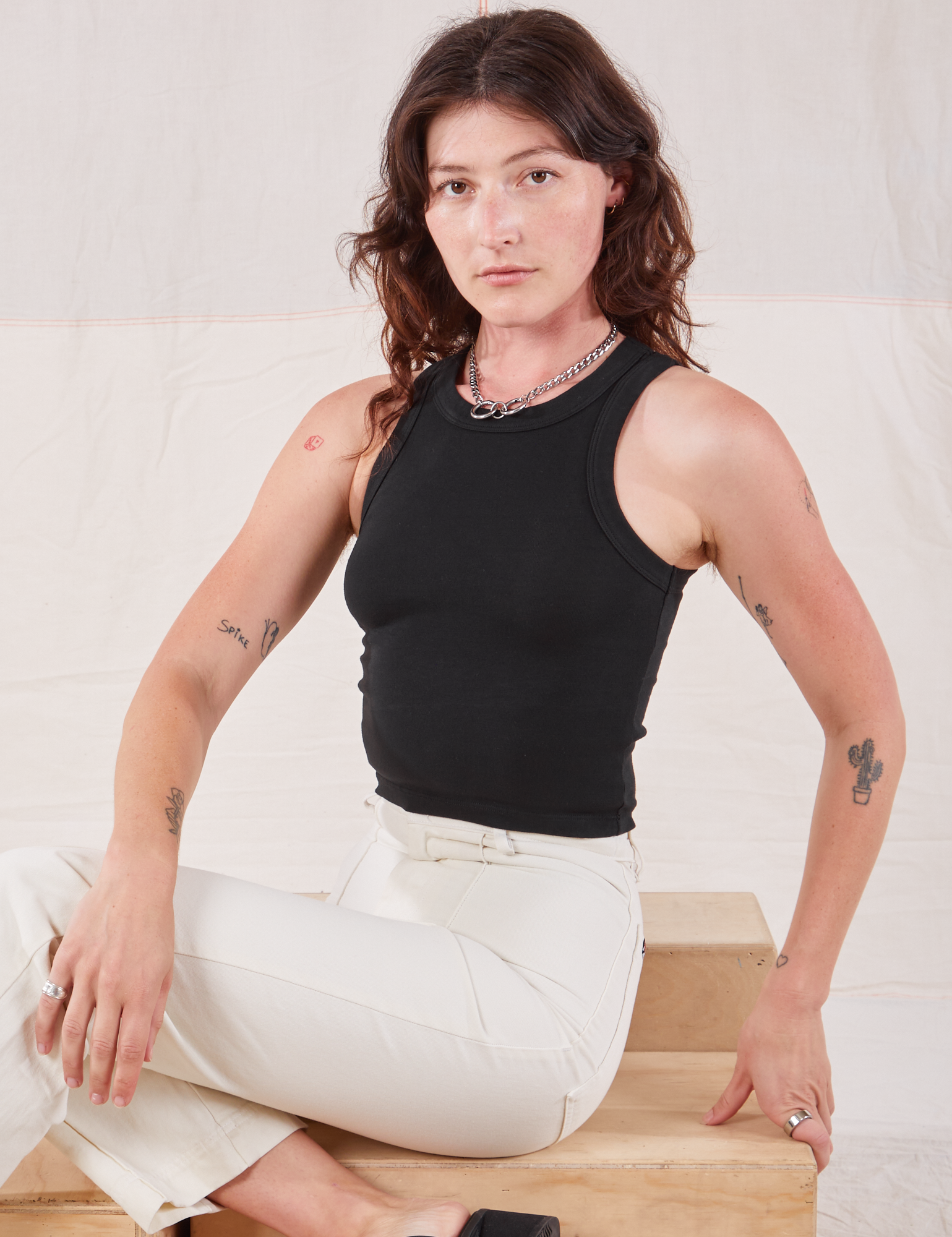 Dada ribbon tops ブラック　black andmary Dada ribbon tops black② ANDMARY】Dada ribbon tops