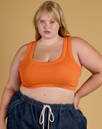 Contrast Stitch Mini Tank - Construction Orange