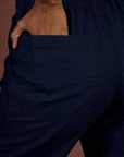 TRY-A-STYLE TUESDAY - Linen Action Pants - Navy Blue *FINAL SALE*