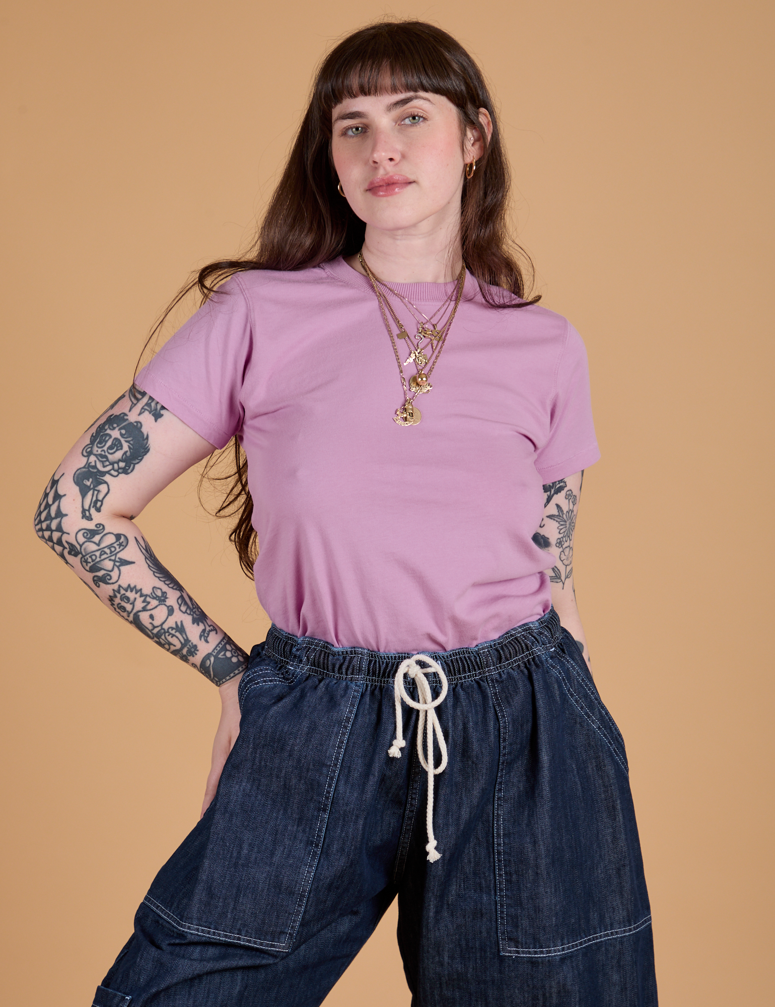 The Organic Vintage Tee - Lilac Purple