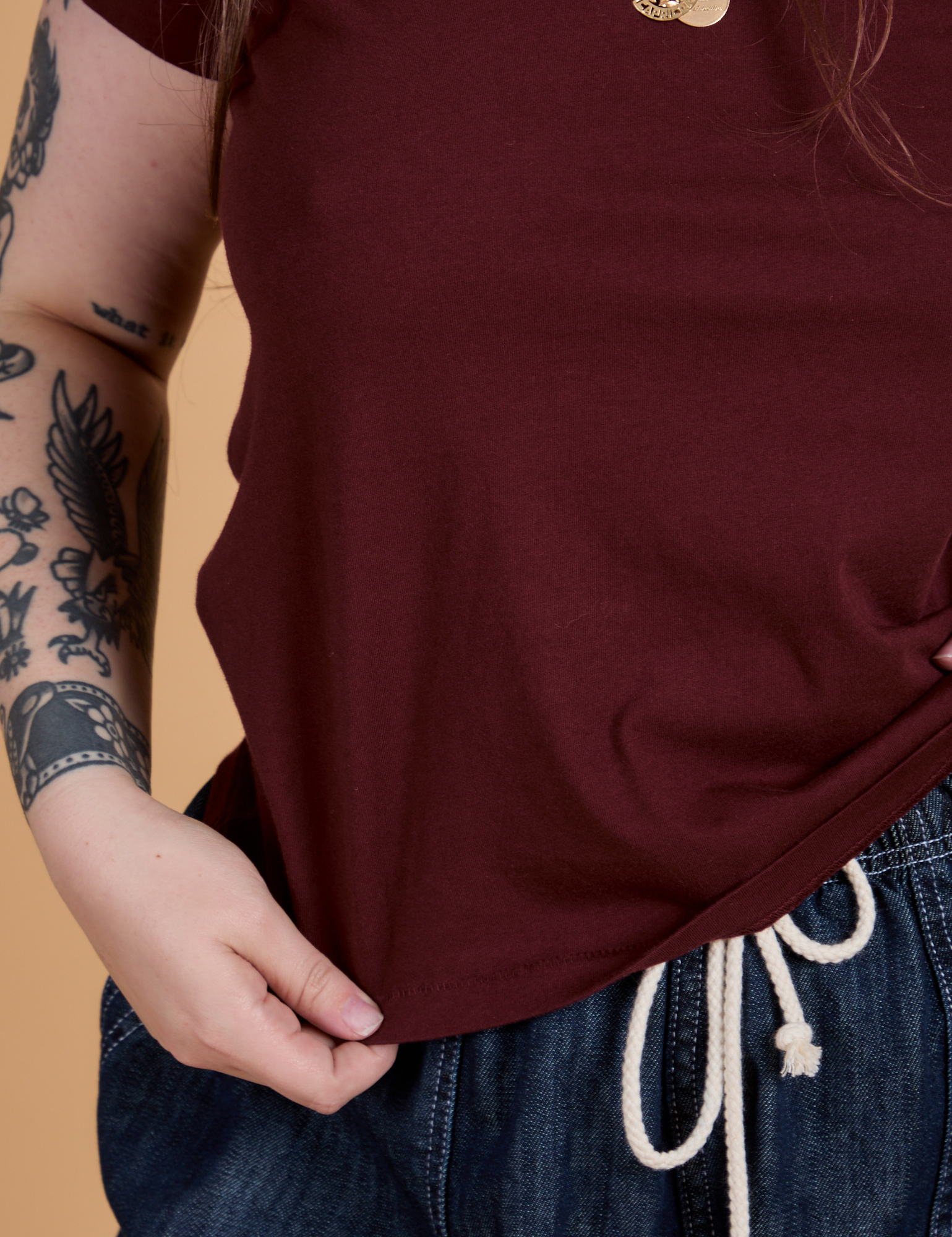 The Organic Vintage Tee - Red Wine