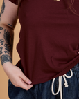The Organic Vintage Tee - Red Wine