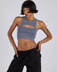 Porthole Tank - Washed Grey
