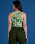 Cropped Tank Top - Spring Quilt Print