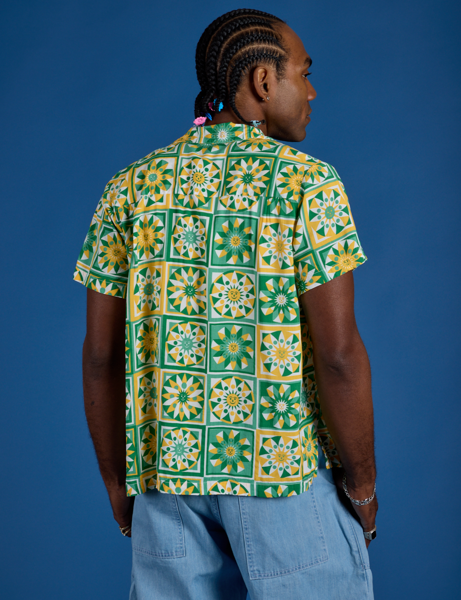 Spring Quilt Print Pantry Button-Up