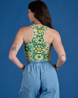 Deep-Cut Racerback Tank - Spring Quilt Print
