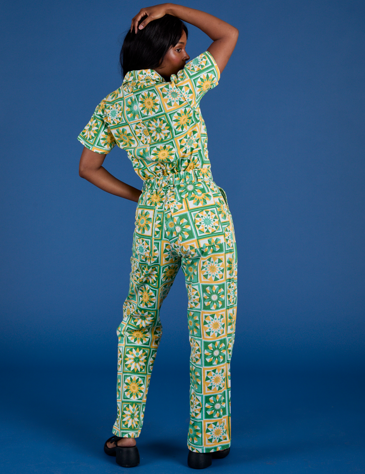 Spring Quilt Print Jumpsuit