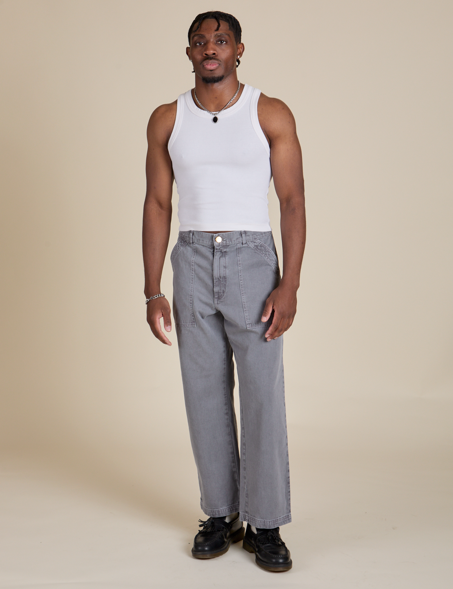 Racerback Tank - Vintage Tee White