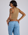 Cropped Tank Top - Desert Brown