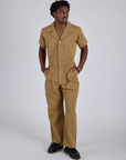 Short Sleeve Jumpsuit - Desert Brown