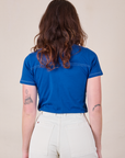 JV Tee in Royal Blue back view on Alex