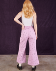 Back view of Star Bell Bottoms in Lilac Purple on Margaret