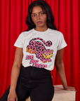 Kandia is wearing Cheetah Organic Tee