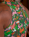 Kitchen Collection Racerback Tank angled back view close up on Jerrod