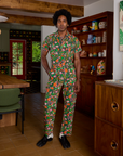 Jerrod is 6'3" and wearing S Short Sleeve Jumpsuit in Kitchen Collection