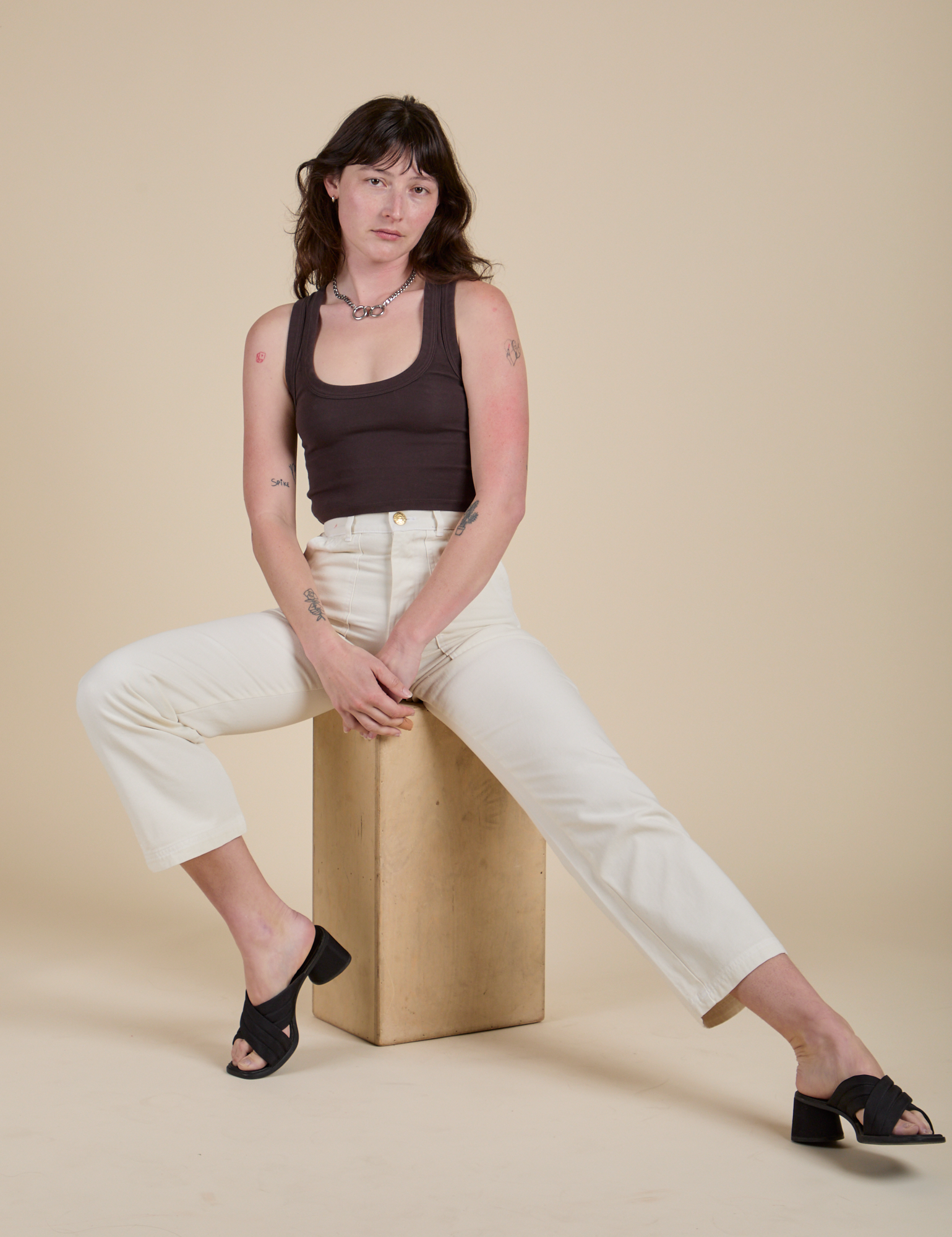 Work Pants - Vintage Tee White