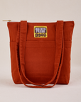 Over-Shoulder Zip Mini Tote in Paprika