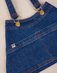 Dark Wash Indigo Overall Handbags close up