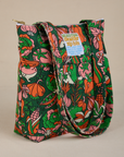 Kitchen Collection Printed Shoulder Zip Tote angled view