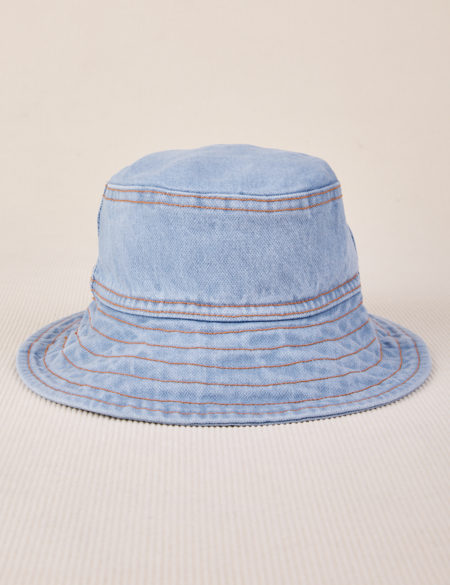 Wide Brim Denim Bucket Hat in light wash