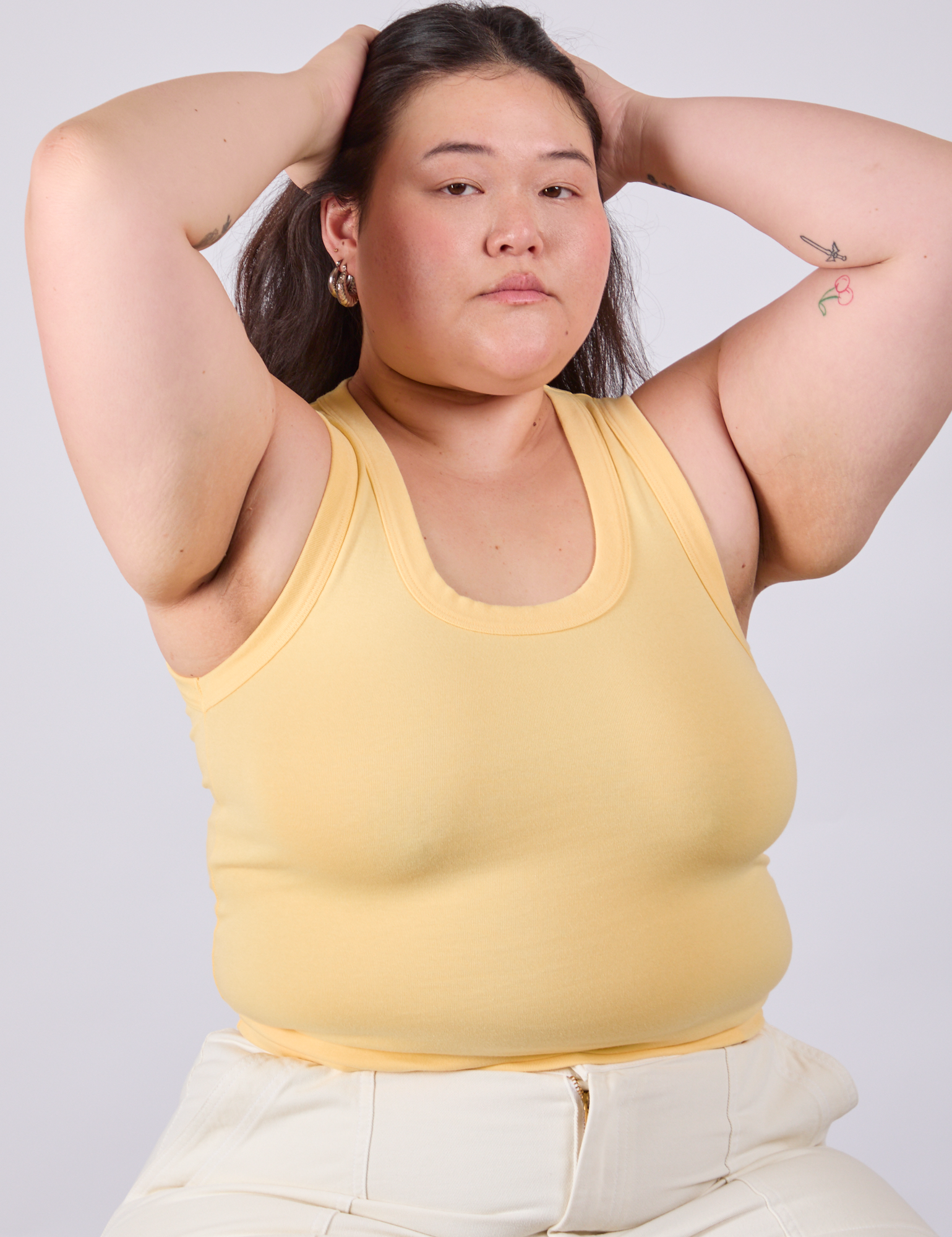 Tank Top in Butter Yellow worn by Ashley