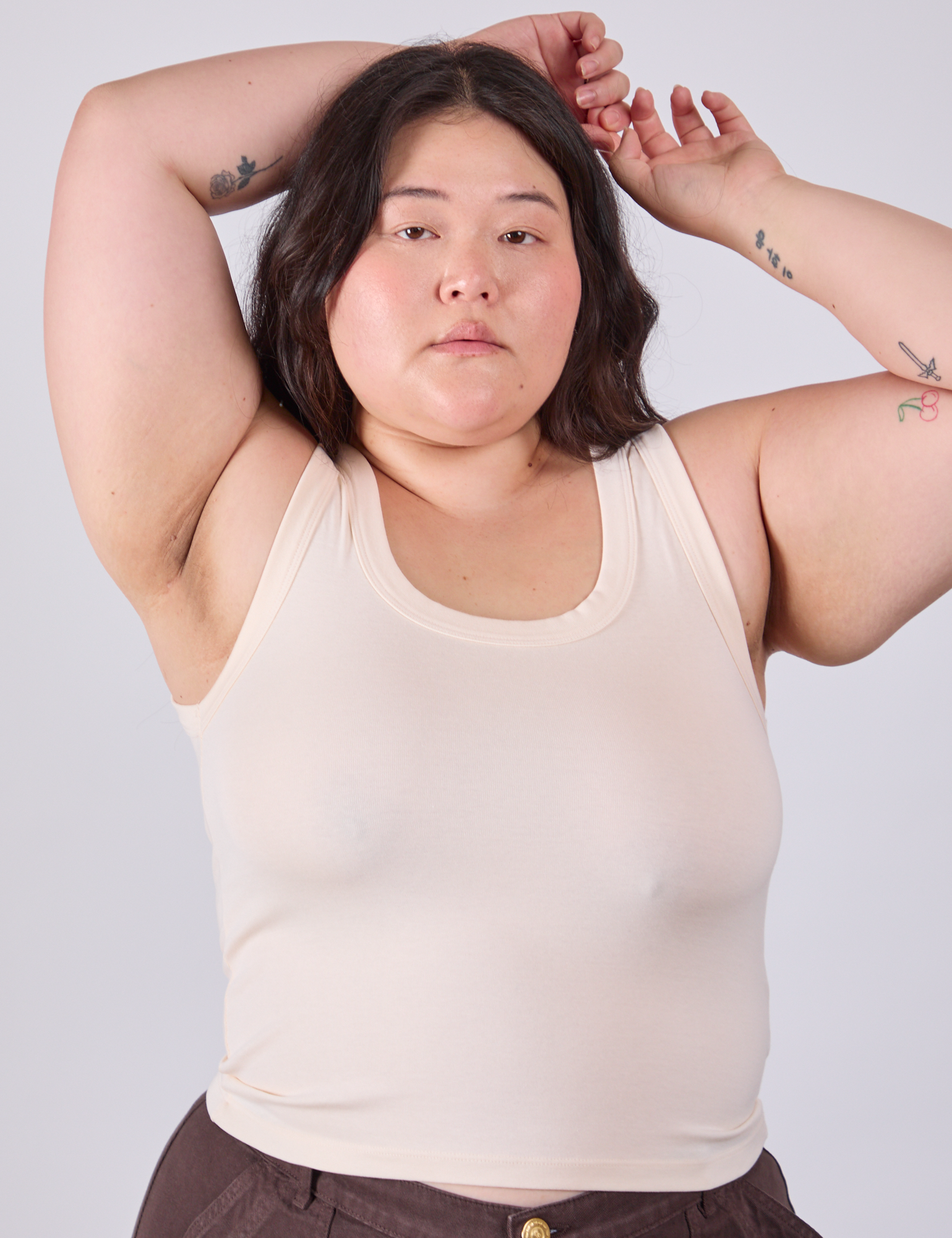 Tank Top in Vintage Tee Off-White on Ashley