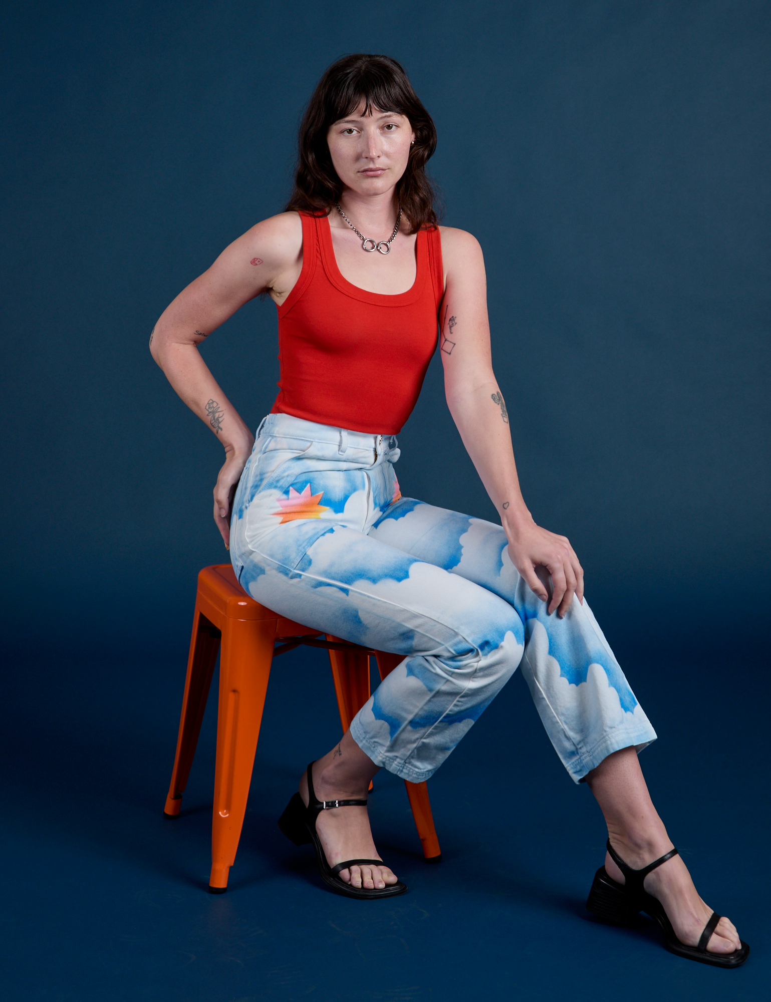 Work Pants - Sunny Cloud Airbrush