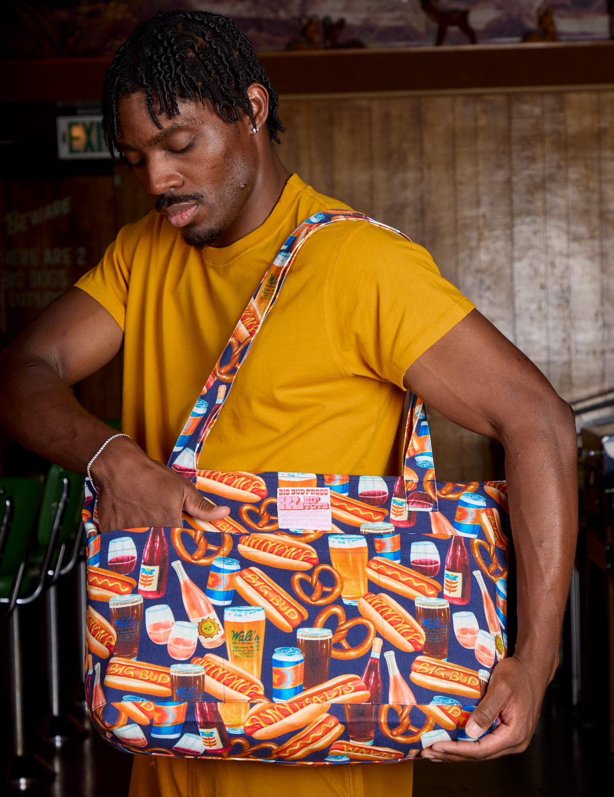 Hot Dogs &amp; Beer &amp; Wine &amp; Pretzels Printed Bags