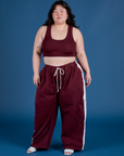 Painted Drop Pocket Cargo Pants - Red Wine